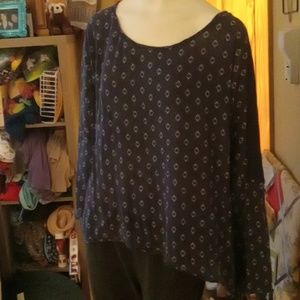 Long sleeve gauzy shirt